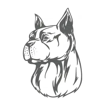 samolepka Pes 017 levá (62 - škrábaný titan) SAMOLEPKA NA AUTO, NÁLEPKA, FÓLIE, POLEP, TUNING, VLASTNÍ TEXT, TISK, AUTOSAMOLEPKY.cz, POLEPY, OBRÁZEK, LOGO, 3D STICKERS