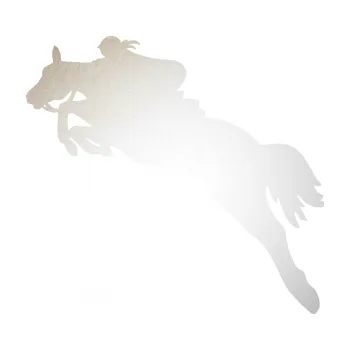 Samolepící dekorace SAMOLEPKA Kůň 084 levá s jezdkyní (82 - odrazková reflexní bílá) NA AUTO, NÁLEPKA, FÓLIE, POLEP, TUNING, VLASTNÍ TEXT, TISK, AUTOSAMOLEPKY.cz, POLEPY, OBRÁZEK, LOGO, SAMOLEPKY