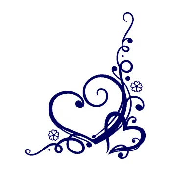 Samolepící dekorace SAMOLEPKA Květina dekor 003 levá srdíčka (23 - tmavě modrá) NA AUTO, NÁLEPKA, FÓLIE, POLEP, TUNING, VLASTNÍ TEXT, TISK, AUTOSAMOLEPKY.cz, POLEPY, OBRÁZEK, LOGO, SAMOLEPKY