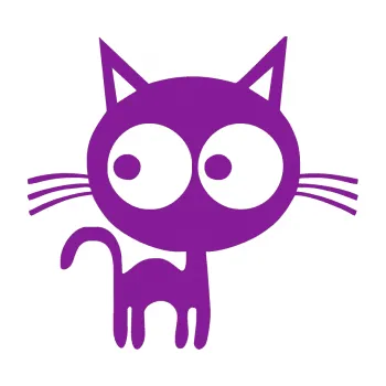 Samolepící dekorace Kočička 001 pravá (14 - fialová) SAMOLEPKA NA AUTO, NÁLEPKA, FÓLIE, POLEP, TUNING, VLASTNÍ TEXT, TISK, AUTOSAMOLEPKY.cz, POLEPY, OBRÁZEK, LOGO, 3D STICKERS