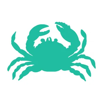 Samolepící dekorace Krab 001 pravá (25 - tyrkysová) SAMOLEPKA NA AUTO, NÁLEPKA, FÓLIE, POLEP, TUNING, VLASTNÍ TEXT, TISK, AUTOSAMOLEPKY.cz, POLEPY, OBRÁZEK, LOGO, 3D STICKERS