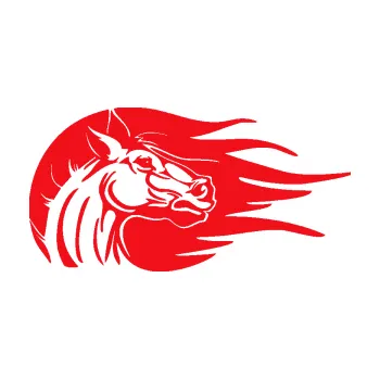 Samolepící dekorace SAMOLEPKA Kůň 073 pravá hlava s vlající hřívou (10 - červená) NA AUTO, NÁLEPKA, FÓLIE, POLEP, TUNING, VLASTNÍ TEXT, TISK, AUTOSAMOLEPKY.cz, POLEPY, OBRÁZEK, LOGO, SAMOLEPKY