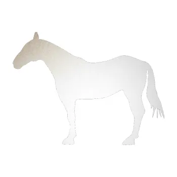 Samolepící dekorace SAMOLEPKA Kůň 005 levá (82 - odrazková reflexní bílá) NA AUTO, NÁLEPKA, FÓLIE, POLEP, TUNING, VLASTNÍ TEXT, TISK, AUTOSAMOLEPKY.cz, POLEPY, OBRÁZEK, LOGO, SAMOLEPKY