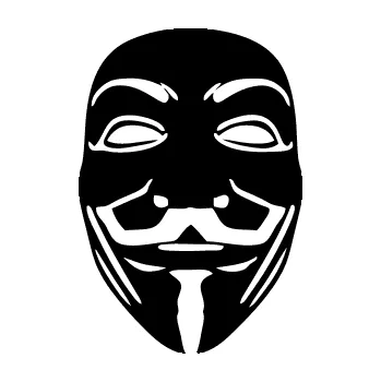 Samolepící dekorace SAMOLEPKA Anonymous 001 maska (01 - černá) NA AUTO, NÁLEPKA, FÓLIE, POLEP, TUNING, VLASTNÍ TEXT, TISK, AUTOSAMOLEPKY.cz, POLEPY, OBRÁZEK, LOGO, SAMOLEPKY