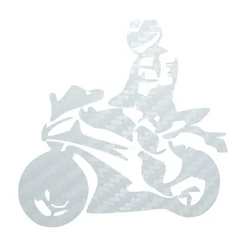 Samolepící dekorace SAMOLEPKA Motorkář 005 levá (51 - 3D karbon bílý) NA AUTO, NÁLEPKA, FÓLIE, POLEP, TUNING, VLASTNÍ TEXT, TISK, AUTOSAMOLEPKY.cz, POLEPY, OBRÁZEK, LOGO, SAMOLEPKY