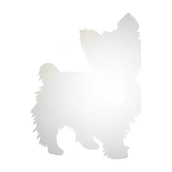 Polep vozidla SAMOLEPKA Pes 148 pravá Jorkšírský teriér (82 - odrazková reflexní bílá) NA AUTO, NÁLEPKA, FÓLIE, POLEP, TUNING, VLASTNÍ TEXT, TISK, AUTOSAMOLEPKY.cz, POLEPY, OBRÁZEK, LOGO, SAMOLEPKY