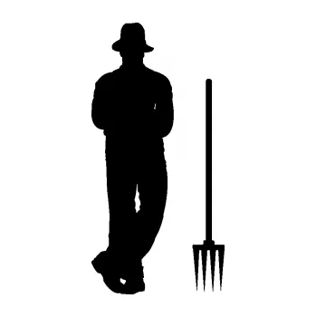 Samolepící dekorace Farmář 001 pravá (01 - černá) SAMOLEPKA NA AUTO, NÁLEPKA, FÓLIE, POLEP, TUNING, VLASTNÍ TEXT, TISK, AUTOSAMOLEPKY.cz, POLEPY, OBRÁZEK, LOGO, 3D STICKERS