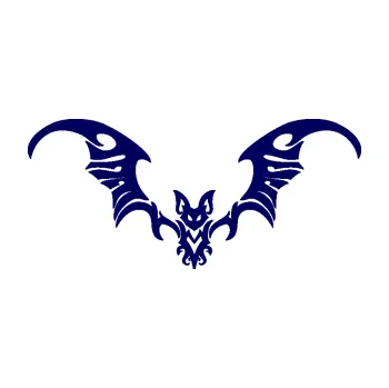 Samolepící dekorace SAMOLEPKA Netopýr 004 (23 - tmavě modrá) NA AUTO, NÁLEPKA, FÓLIE, POLEP, TUNING, VLASTNÍ TEXT, TISK, AUTOSAMOLEPKY.cz, POLEPY, OBRÁZEK, LOGO, SAMOLEPKY