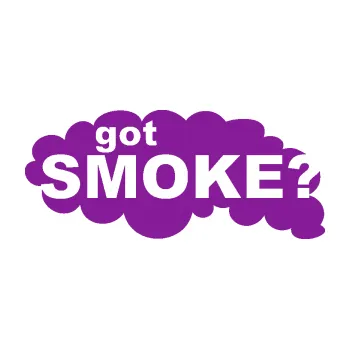 Polep vozidla SAMOLEPKA Got smoke? nápis diesel dým (14 - fialová) NA AUTO, NÁLEPKA, FÓLIE, POLEP, TUNING, VLASTNÍ TEXT, TISK, AUTOSAMOLEPKY.cz, POLEPY, OBRÁZEK, LOGO, SAMOLEPKY