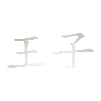 Polep vozidla SAMOLEPKA Čínský znak Prince (82 - odrazková reflexní bílá) NA AUTO, NÁLEPKA, FÓLIE, POLEP, TUNING, VLASTNÍ TEXT, TISK, AUTOSAMOLEPKY.cz, POLEPY, OBRÁZEK, LOGO, SAMOLEPKY