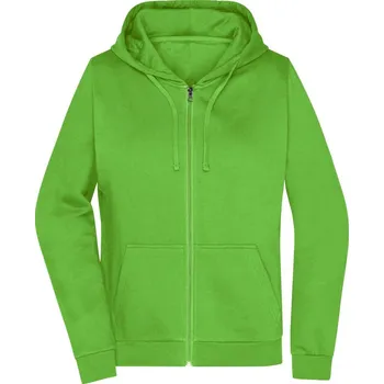 Dámská mikina Daiber Dámská mikina na zip s kapucí Promo Zip Hoody JN755 Barva: Zelená limetková, Velikost: XS