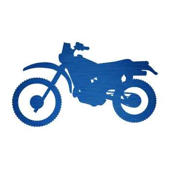 Samolepící dekorace SAMOLEPKA Motorka 046 levá (65 - škrábaný kov modrý) NA AUTO, NÁLEPKA, FÓLIE, POLEP, TUNING, VLASTNÍ TEXT, TISK, AUTOSAMOLEPKY.cz, POLEPY, OBRÁZEK, LOGO, SAMOLEPKY