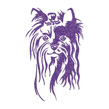Polep vozidla SAMOLEPKA Pes 146 levá Jorkšírský teriér (87 - Ultra Metalic fialová) NA AUTO, NÁLEPKA, FÓLIE, POLEP, TUNING, VLASTNÍ TEXT, TISK, AUTOSAMOLEPKY.cz, POLEPY, OBRÁZEK, LOGO, SAMOLEPKY