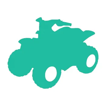 Samolepící dekorace SAMOLEPKA Čtyřkolka 001 levá (25 - tyrkysová) NA AUTO, NÁLEPKA, FÓLIE, POLEP, TUNING, VLASTNÍ TEXT, TISK, AUTOSAMOLEPKY.cz, POLEPY, OBRÁZEK, LOGO, SAMOLEPKY