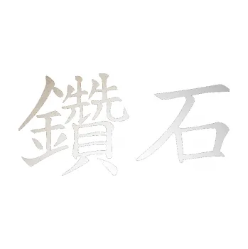 Polep vozidla SAMOLEPKA Čínský znak Daimond (82 - odrazková reflexní bílá) NA AUTO, NÁLEPKA, FÓLIE, POLEP, TUNING, VLASTNÍ TEXT, TISK, AUTOSAMOLEPKY.cz, POLEPY, OBRÁZEK, LOGO, SAMOLEPKY