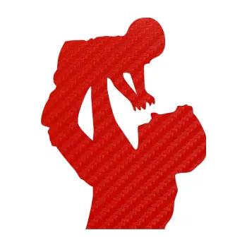 samolepka Dítě v autě 026 levá miminko v náruči (53 - 3D karbon červený) SAMOLEPKA NA AUTO, NÁLEPKA, FÓLIE, POLEP, TUNING, VLASTNÍ TEXT, TISK, AUTOSAMOLEPKY.cz, POLEPY, OBRÁZEK, LOGO, 3D STICKERS