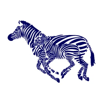 Samolepící dekorace SAMOLEPKA Interiér 020 levá zebry (23 - tmavě modrá) NA AUTO, NÁLEPKA, FÓLIE, POLEP, TUNING, VLASTNÍ TEXT, TISK, AUTOSAMOLEPKY.cz, POLEPY, OBRÁZEK, LOGO, SAMOLEPKY
