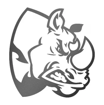 Samolepící dekorace Nosorožec 001 pravá (41 - grafitová metalíza) SAMOLEPKA NA AUTO, NÁLEPKA, FÓLIE, POLEP, TUNING, VLASTNÍ TEXT, TISK, AUTOSAMOLEPKY.cz, POLEPY, OBRÁZEK, LOGO, 3D STICKERS