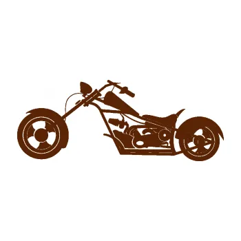 Samolepící dekorace SAMOLEPKA Motorka chopper 001 levá (15 - hnědá) NA AUTO, NÁLEPKA, FÓLIE, POLEP, TUNING, VLASTNÍ TEXT, TISK, AUTOSAMOLEPKY.cz, POLEPY, OBRÁZEK, LOGO, SAMOLEPKY