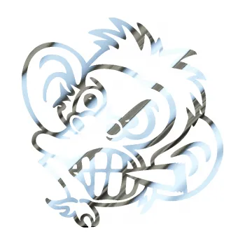 Samolepicí dekorace na vozidlo Opičák 001 levá s cigaretou (80 - chrom fólie stříbrná zrcadlová) SAMOLEPKA NA AUTO, NÁLEPKA, FÓLIE, POLEP, TUNING, VLASTNÍ TEXT, TISK, AUTOSAMOLEPKY.cz, POLEPY, OBRÁZEK, LOGO, 3D STICKERS