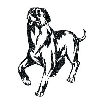 samolepka Pes 047 levá (85 - Ultra Metalic černá) SAMOLEPKA NA AUTO, NÁLEPKA, FÓLIE, POLEP, TUNING, VLASTNÍ TEXT, TISK, AUTOSAMOLEPKY.cz, POLEPY, OBRÁZEK, LOGO, 3D STICKERS