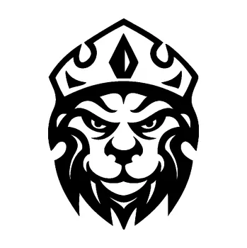 Samolepící dekorace SAMOLEPKA Lev hlava s korunou 001 (01 - černá) NA AUTO, NÁLEPKA, FÓLIE, POLEP, TUNING, VLASTNÍ TEXT, TISK, AUTOSAMOLEPKY.cz, POLEPY, OBRÁZEK, LOGO, SAMOLEPKY