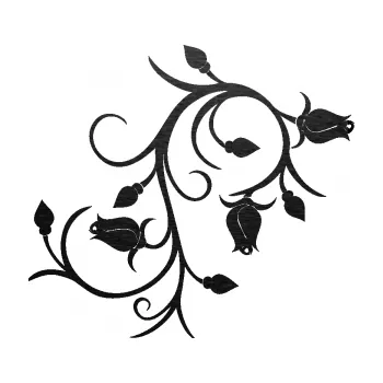 Samolepící dekorace SAMOLEPKA Květina dekor 009 pravá růžičky (63 - škrábaný kov černý) NA AUTO, NÁLEPKA, FÓLIE, POLEP, TUNING, VLASTNÍ TEXT, TISK, AUTOSAMOLEPKY.cz, POLEPY, OBRÁZEK, LOGO, SAMOLEPKY