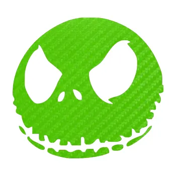 Samolepicí dekorace na vozidlo Halloween 010 levá (58 - 3D karbon zelený kawasaki) SAMOLEPKA NA AUTO, NÁLEPKA, FÓLIE, POLEP, TUNING, VLASTNÍ TEXT, TISK, AUTOSAMOLEPKY.cz, POLEPY, OBRÁZEK, LOGO, 3D STICKERS