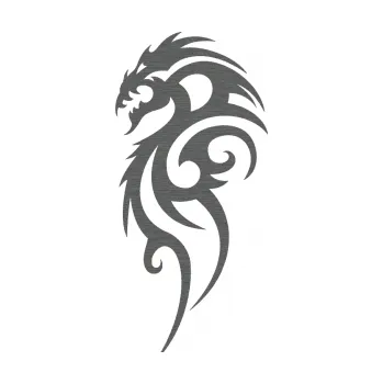 Samolepicí dekorace na vozidlo Dragon 016 levá (62 - škrábaný titan) SAMOLEPKA NA AUTO, NÁLEPKA, FÓLIE, POLEP, TUNING, VLASTNÍ TEXT, TISK, AUTOSAMOLEPKY.cz, POLEPY, OBRÁZEK, LOGO, 3D STICKERS