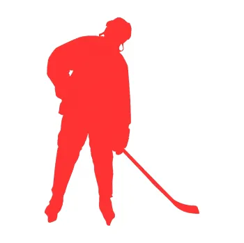 Samolepicí dekorace na vozidlo Hokejista 024 pravá (02 - světle červená) SAMOLEPKA NA AUTO, NÁLEPKA, FÓLIE, POLEP, TUNING, VLASTNÍ TEXT, TISK, AUTOSAMOLEPKY.cz, POLEPY, OBRÁZEK, LOGO, 3D STICKERS