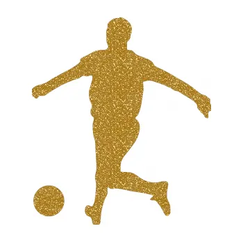 Samolepicí dekorace na vozidlo Fotbalista 017 levá (92 - Ultra Metalic zlatá) SAMOLEPKA NA AUTO, NÁLEPKA, FÓLIE, POLEP, TUNING, VLASTNÍ TEXT, TISK, AUTOSAMOLEPKY.cz, POLEPY, OBRÁZEK, LOGO, 3D STICKERS