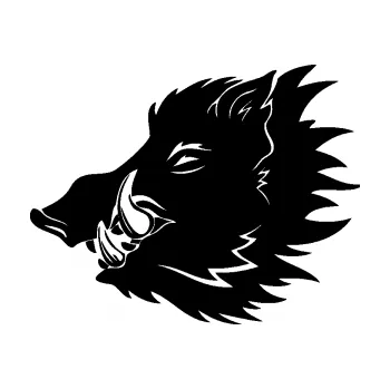 Samolepící dekorace SAMOLEPKA Divoké prase 001 levá kanec hlava (01 - černá) NA AUTO, NÁLEPKA, FÓLIE, POLEP, TUNING, VLASTNÍ TEXT, TISK, AUTOSAMOLEPKY.cz, POLEPY, OBRÁZEK, LOGO, SAMOLEPKY
