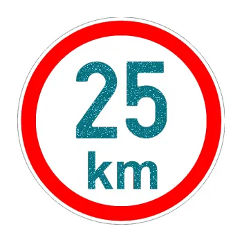 samolepka Maximální rychlost 25km - nejvyšší konstrukční rychlost (92 - Ultra Metalic tyrkysová) SAMOLEPKA NA AUTO, NÁLEPKA, FÓLIE, POLEP, TUNING, VLASTNÍ TEXT, TISK, AUTOSAMOLEPKY.cz, POLEPY, OBRÁZEK, LOGO, 3D STICKERS