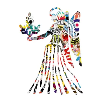 Samolepící dekorace Panna 004 levá (83 - Sticker bomb) SAMOLEPKA NA AUTO, NÁLEPKA, FÓLIE, POLEP, TUNING, VLASTNÍ TEXT, TISK, AUTOSAMOLEPKY.cz, POLEPY, OBRÁZEK, LOGO, 3D STICKERS