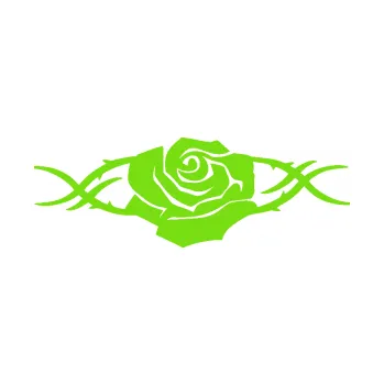 Samolepící dekorace Květina dekor 020 pravá růže s trny (04 - zelená kawasaki) SAMOLEPKA NA AUTO, NÁLEPKA, FÓLIE, POLEP, TUNING, VLASTNÍ TEXT, TISK, AUTOSAMOLEPKY.cz, POLEPY, OBRÁZEK, LOGO, 3D STICKERS