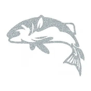 Polep vozidla SAMOLEPKA Ryba 010 levá (91 - Ultra Metalic stříbrná metalíza) NA AUTO, NÁLEPKA, FÓLIE, POLEP, TUNING, VLASTNÍ TEXT, TISK, AUTOSAMOLEPKY.cz, POLEPY, OBRÁZEK, LOGO, SAMOLEPKY