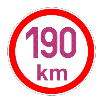 samolepka Maximální rychlost 190km - nejvyšší konstrukční rychlost (90 - Ultra Metalic růžová) SAMOLEPKA NA AUTO, NÁLEPKA, FÓLIE, POLEP, TUNING, VLASTNÍ TEXT, TISK, AUTOSAMOLEPKY.cz, POLEPY, OBRÁZEK, LOGO, 3D STICKERS