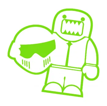 Autodoplněk Samolepka na auto Domo 015 pravá Stig (04 - zelená kawasaki) NÁLEPKA, FÓLIE, POLEPY, TUNING, VLASTNÍ TEXT, TISK, AUTOSAMOLEPKY.cz, SAMOLEPKY, OBRÁZEK, LOGO, VÝROBA, PRODEJ