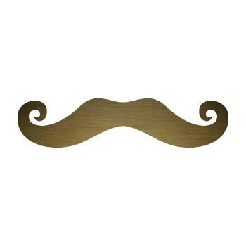 Samolepící dekorace Knír 001 movember, moustache styl (64 - škrábaný kov zlatý) SAMOLEPKA NA AUTO, NÁLEPKA, FÓLIE, POLEP, TUNING, VLASTNÍ TEXT, TISK, AUTOSAMOLEPKY.cz, POLEPY, OBRÁZEK, LOGO, 3D STICKERS