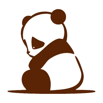 Samolepící dekorace SAMOLEPKA Panda 005 levá (15 - hnědá) NA AUTO, NÁLEPKA, FÓLIE, POLEP, TUNING, VLASTNÍ TEXT, TISK, AUTOSAMOLEPKY.cz, POLEPY, OBRÁZEK, LOGO, SAMOLEPKY