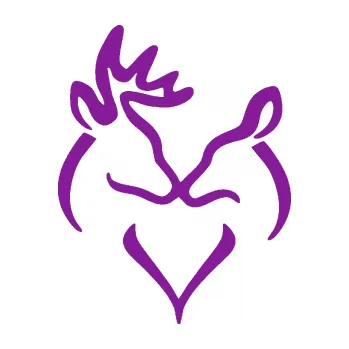 Samolepící dekorace Jelen laň láska levá (14 - fialová) SAMOLEPKA NA AUTO, NÁLEPKA, FÓLIE, POLEP, TUNING, VLASTNÍ TEXT, TISK, AUTOSAMOLEPKY.cz, POLEPY, OBRÁZEK, LOGO, 3D STICKERS