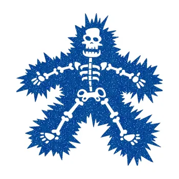 Samolepicí dekorace na vozidlo Kostra pod proudem levá (88 - Ultra Metalic modrá) SAMOLEPKA NA AUTO, NÁLEPKA, FÓLIE, POLEP, TUNING, VLASTNÍ TEXT, TISK, AUTOSAMOLEPKY.cz, POLEPY, OBRÁZEK, LOGO, 3D STICKERS