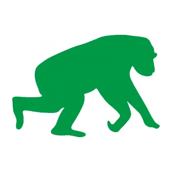 Samolepící dekorace SAMOLEPKA Opice 001 pravá (12 - zelená) NA AUTO, NÁLEPKA, FÓLIE, POLEP, TUNING, VLASTNÍ TEXT, TISK, AUTOSAMOLEPKY.cz, POLEPY, OBRÁZEK, LOGO, SAMOLEPKY