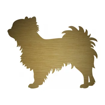 Polep vozidla SAMOLEPKA Pes 156 levá čivava (64 - škrábaný kov zlatý) NA AUTO, NÁLEPKA, FÓLIE, POLEP, TUNING, VLASTNÍ TEXT, TISK, AUTOSAMOLEPKY.cz, POLEPY, OBRÁZEK, LOGO, SAMOLEPKY