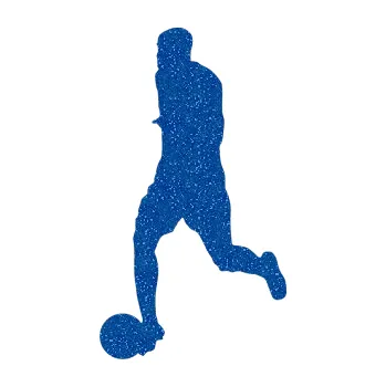 Autodoplněk Samolepka na auto Fotbalista 042 levá (88 - Ultra Metalic modrá) NÁLEPKA, FÓLIE, POLEPY, TUNING, VLASTNÍ TEXT, TISK, AUTOSAMOLEPKY.cz, SAMOLEPKY, OBRÁZEK, LOGO, VÝROBA, PRODEJ