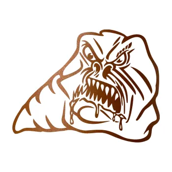 Samolepicí dekorace na vozidlo Červ levá (44 - měděná metalíza) SAMOLEPKA NA AUTO, NÁLEPKA, FÓLIE, POLEP, TUNING, VLASTNÍ TEXT, TISK, AUTOSAMOLEPKY.cz, POLEPY, OBRÁZEK, LOGO, 3D STICKERS