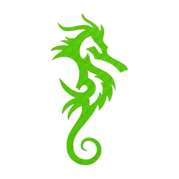 Samolepící dekorace SAMOLEPKA Mořský koník 001 pravá (58 - 3D karbon zelený kawasaki) NA AUTO, NÁLEPKA, FÓLIE, POLEP, TUNING, VLASTNÍ TEXT, TISK, AUTOSAMOLEPKY.cz, POLEPY, OBRÁZEK, LOGO, SAMOLEPKY