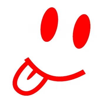 Samolepicí dekorace na vozidlo Obličej 007 pravá vyplazený jazyk (74 - Fluorescentní červená) SAMOLEPKA NA AUTO, NÁLEPKA, FÓLIE, POLEP, TUNING, VLASTNÍ TEXT, TISK, AUTOSAMOLEPKY.cz, POLEPY, OBRÁZEK, LOGO, 3D STICKERS