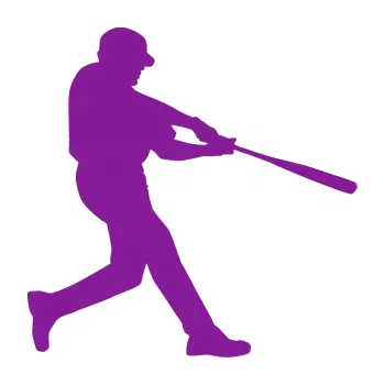 Samolepicí dekorace na vozidlo Baseball 014 pravá (14 - fialová) SAMOLEPKA NA AUTO, NÁLEPKA, FÓLIE, POLEP, TUNING, VLASTNÍ TEXT, TISK, AUTOSAMOLEPKY.cz, POLEPY, OBRÁZEK, LOGO, 3D STICKERS