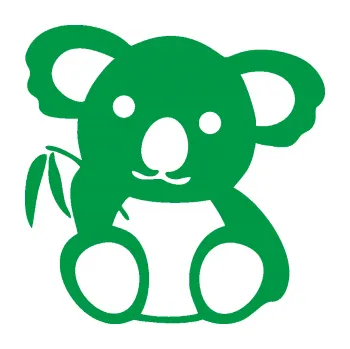 Samolepící dekorace Koala 001 pravá (12 - zelená) SAMOLEPKA NA AUTO, NÁLEPKA, FÓLIE, POLEP, TUNING, VLASTNÍ TEXT, TISK, AUTOSAMOLEPKY.cz, POLEPY, OBRÁZEK, LOGO, 3D STICKERS